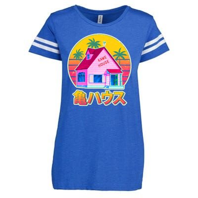 Retro Eighties 80's Anime Kame House Enza Ladies Jersey Football T-Shirt