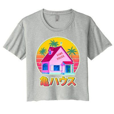 Retro Eighties 80's Anime Kame House Women's Crop Top Tee