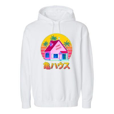 Retro Eighties 80's Anime Kame House Garment-Dyed Fleece Hoodie