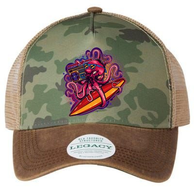 Retro Eighties 80's Surfer Octopus Legacy Tie Dye Trucker Hat