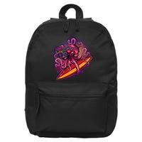 Retro Eighties 80's Surfer Octopus 16 in Basic Backpack