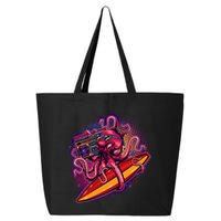 Retro Eighties 80's Surfer Octopus 25L Jumbo Tote