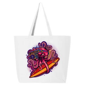 Retro Eighties 80's Surfer Octopus 25L Jumbo Tote