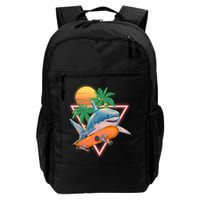 Retro Eighties 80's Skateboarding Shark Backpack