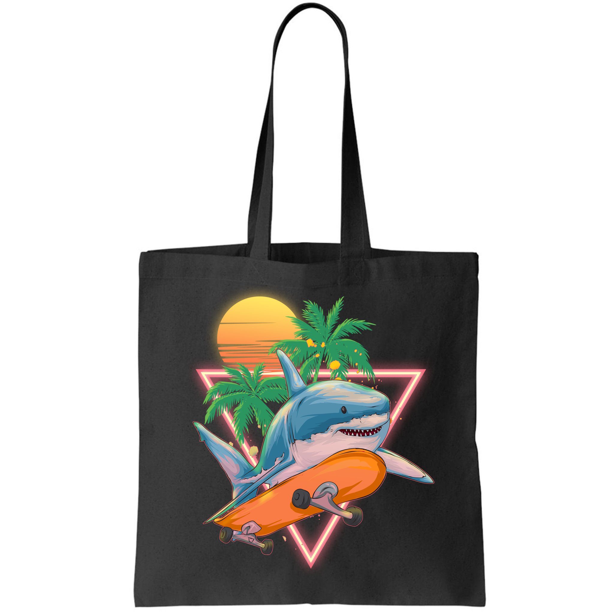 Retro Eighties 80's Skateboarding Shark Bag