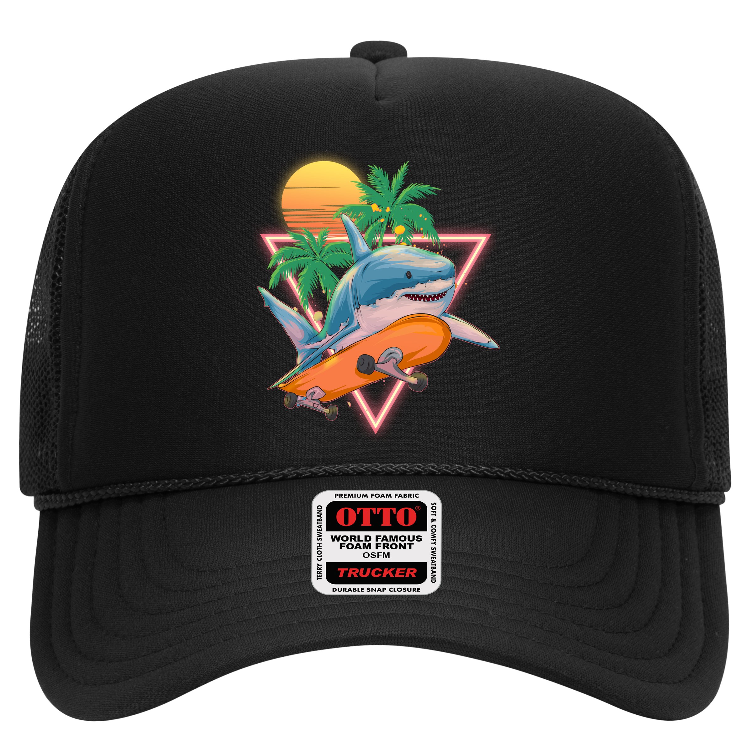 Retro Eighties 80's Skateboarding Shark Hat