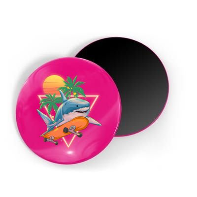 Retro Eighties 80's Skateboarding Shark Magnet