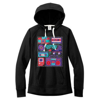 Retro Elements 90s Women's Fleece Hoodie