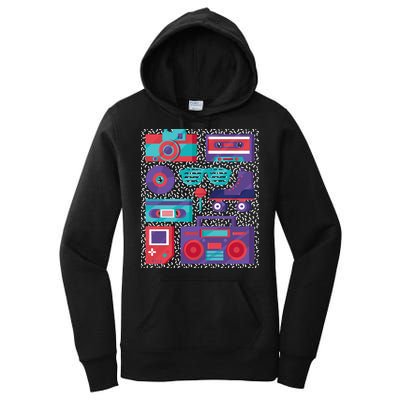 Retro Elements 90s Women's Pullover Hoodie