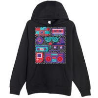 Retro Elements 90s Premium Pullover Hoodie