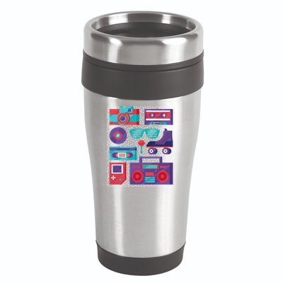 Retro Elements 90s 16oz Travel Tumbler