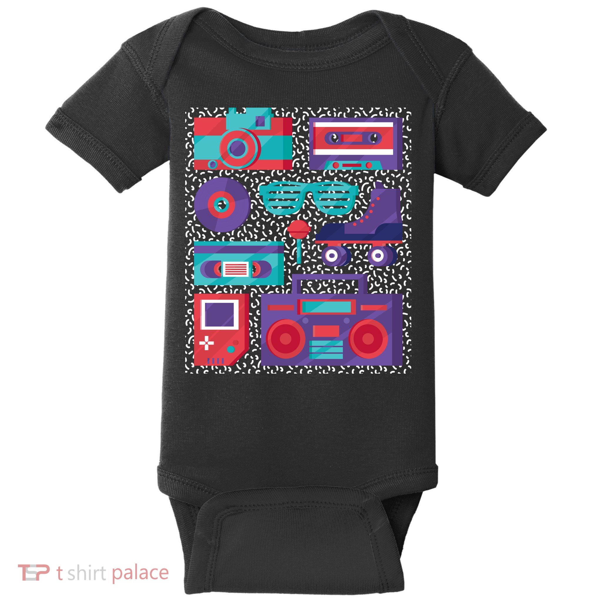 Retro Elements 90s Baby Bodysuit