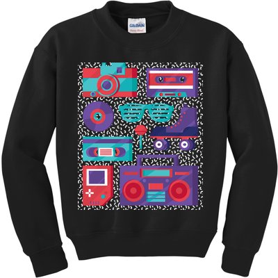 Retro Elements 90s Kids Sweatshirt