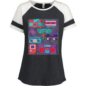 Retro Elements 90s Enza Ladies Jersey Colorblock Tee