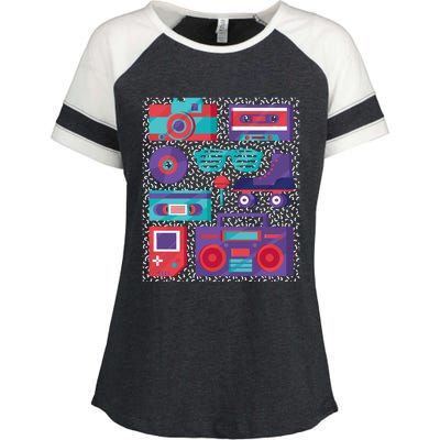 Retro Elements 90s Enza Ladies Jersey Colorblock Tee