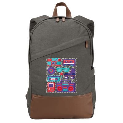 Retro Elements 90s Cotton Canvas Backpack