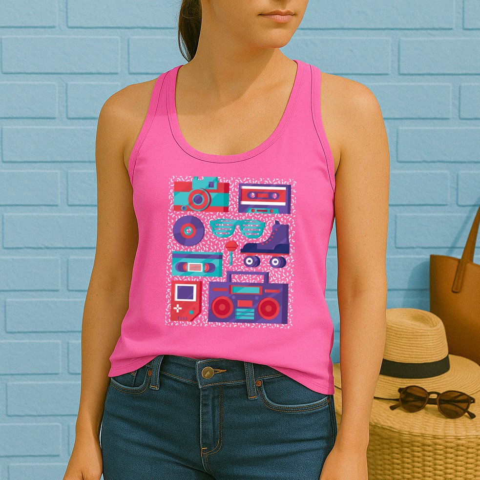 Retro Elements 90s Womens Tank Top
