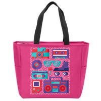 Retro Elements 90s Zip Tote Bag