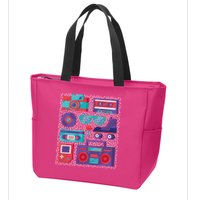 Retro Elements 90s Zip Tote Bag