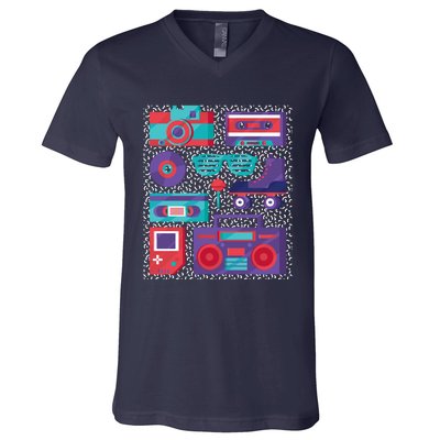 Retro Elements 90s V-Neck T-Shirt