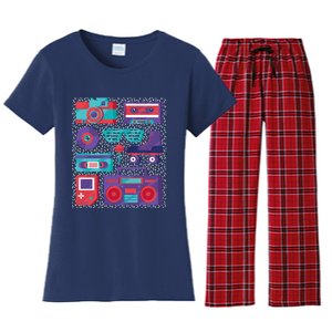 Retro Elements 90s Women's Flannel Pajama Set