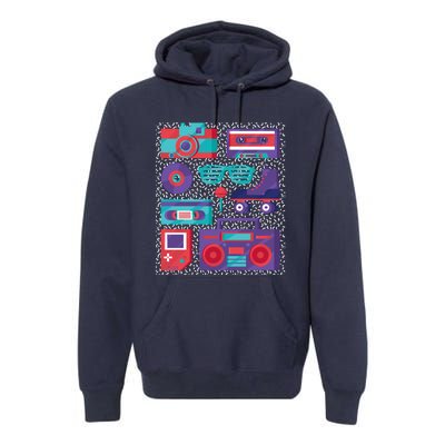 Retro Elements 90s Premium Hoodie