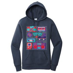 Retro Elements 90s Women's Pullover Hoodie