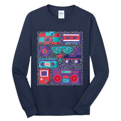 Retro Elements 90s Tall Long Sleeve T-Shirt