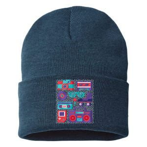 Retro Elements 90s Sustainable Knit Beanie