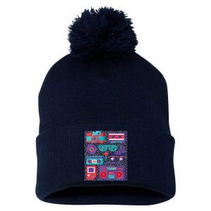 Retro Elements 90s Pom Pom 12in Knit Beanie