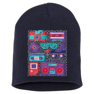 Retro Elements 90s Short Acrylic Beanie