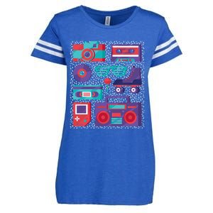 Retro Elements 90s Enza Ladies Jersey Football T-Shirt