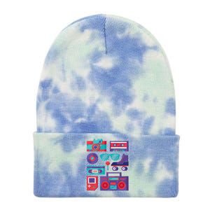 Retro Elements 90s Tie Dye 12in Knit Beanie