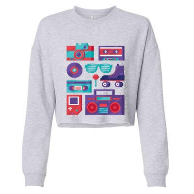 Retro Elements 90s Cropped Pullover Crew