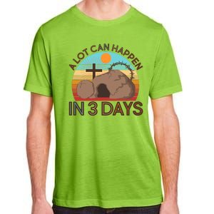 Retro Easter A Lot Can Happen In 3 Days Adult ChromaSoft Performance T-Shirt