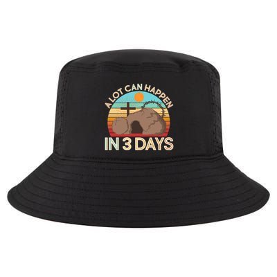 Retro Easter A Lot Can Happen In 3 Days Cool Comfort Performance Bucket Hat