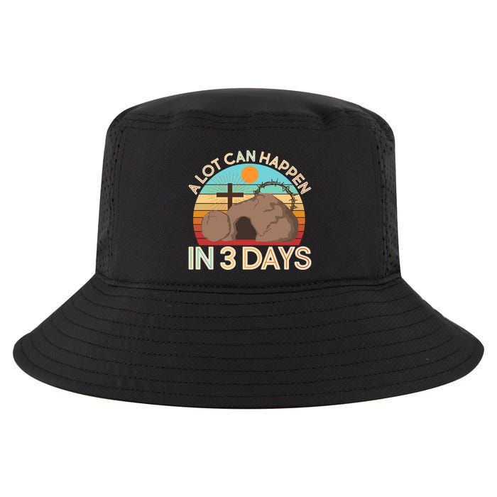 Retro Easter A Lot Can Happen In 3 Days Cool Comfort Performance Bucket Hat