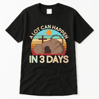 Retro Easter A Lot Can Happen In 3 Days Tall T-Shirt