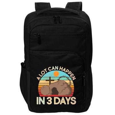 Retro Easter A Lot Can Happen In 3 Days Impact Tech Backpack