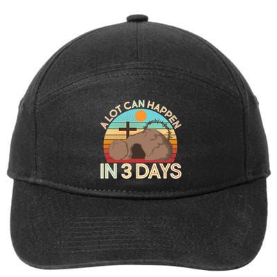 Retro Easter A Lot Can Happen In 3 Days 7-Panel Snapback Hat