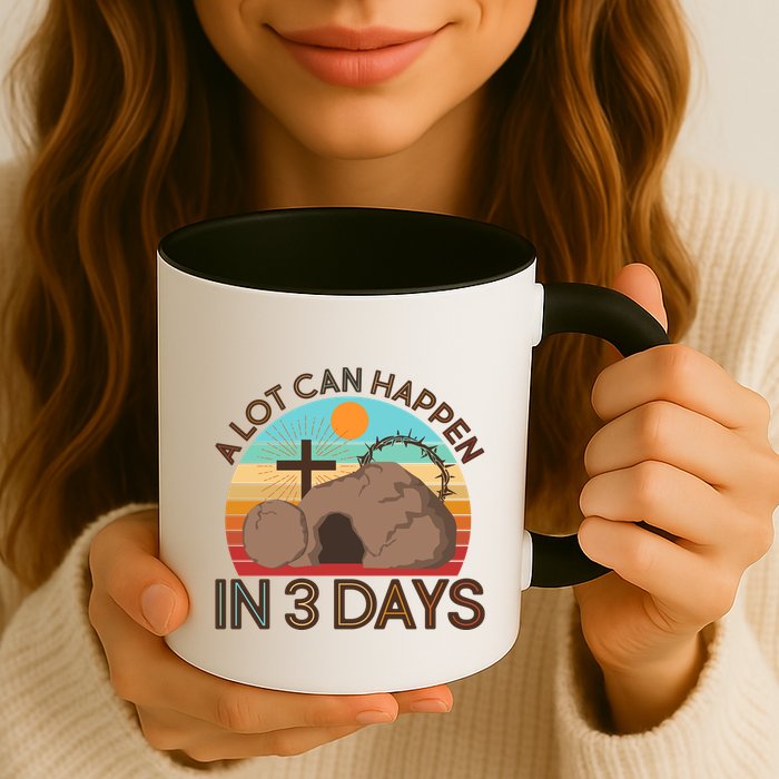 Retro Easter A Lot Can Happen In 3 Days Mug