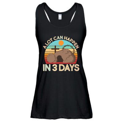 Retro Easter A Lot Can Happen In 3 Days Ladies Essential Flowy Tank