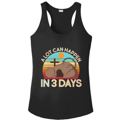 Retro Easter A Lot Can Happen In 3 Days Ladies PosiCharge Competitor Racerback Tank