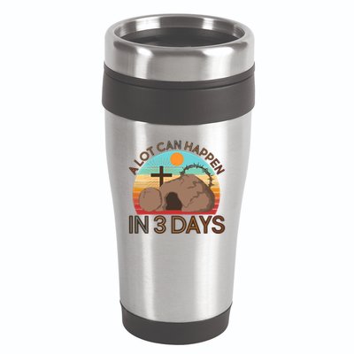 Retro Easter A Lot Can Happen In 3 Days 16oz Travel Tumbler