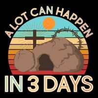 Retro Easter A Lot Can Happen In 3 Days Premium T-Shirt