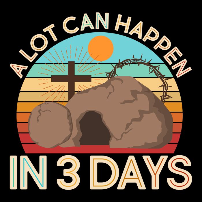 Retro Easter A Lot Can Happen In 3 Days Premium T-Shirt