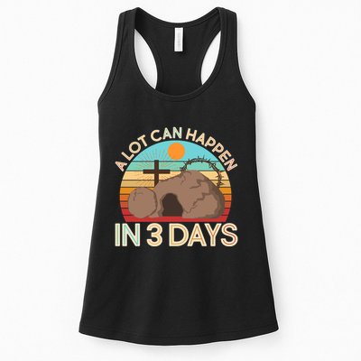 Retro Easter A Lot Can Happen In 3 Days Womens Tank Top