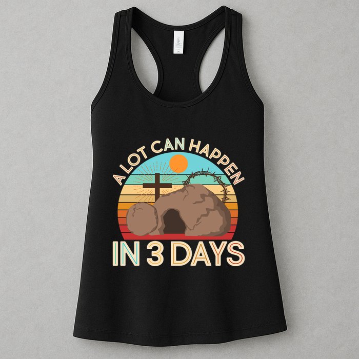 Retro Easter A Lot Can Happen In 3 Days Womens Tank Top