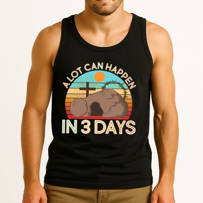 Retro Easter A Lot Can Happen In 3 Days Tank Top