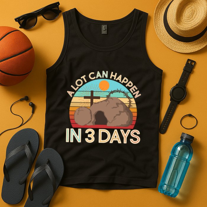 Retro Easter A Lot Can Happen In 3 Days Tank Top